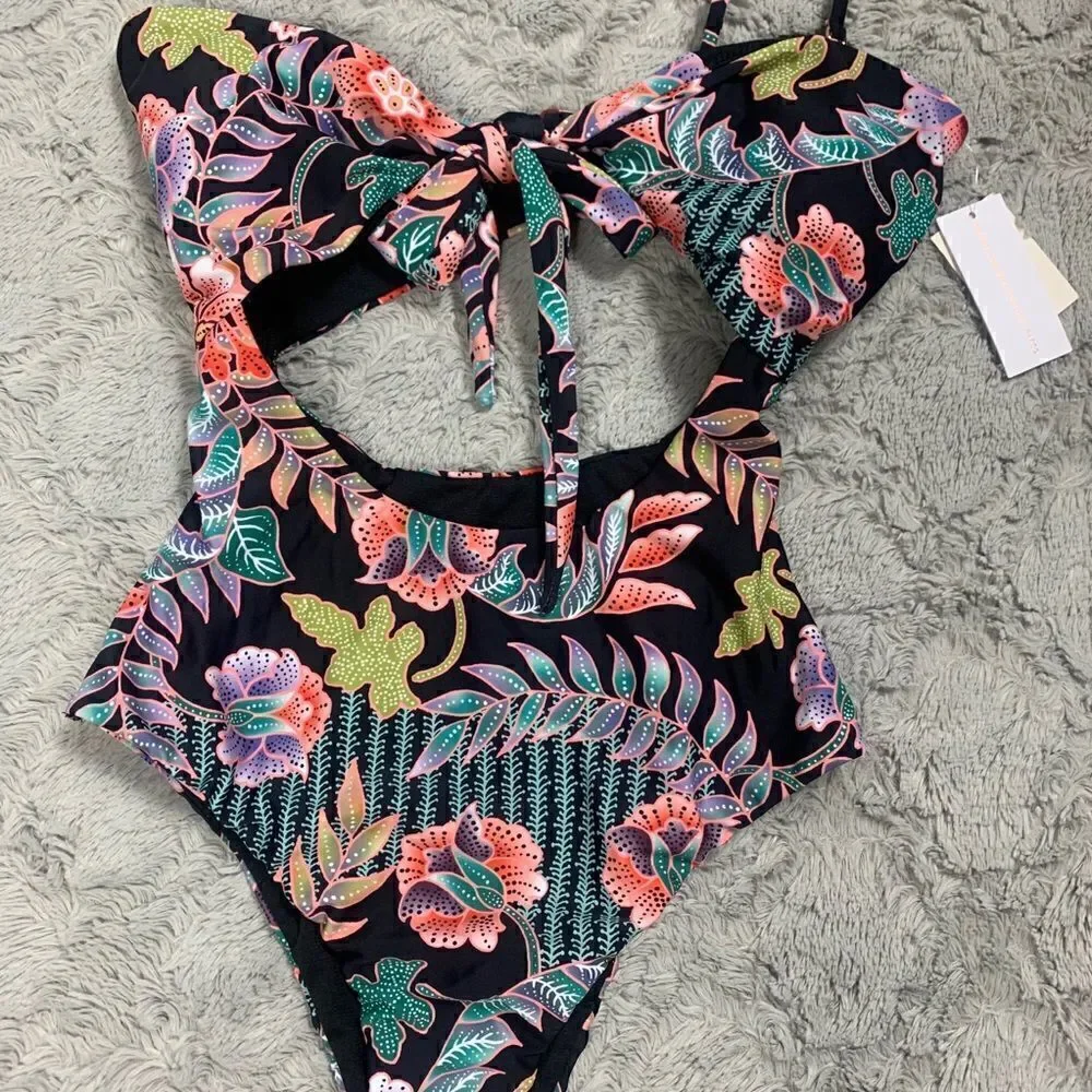 Raisins Puerto Vallarta Floral Cutout Swimsuit